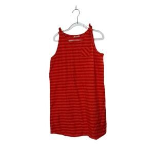 Hanna Andersson Red & White Stripe Knot Tank Dress GIrl's Size 12